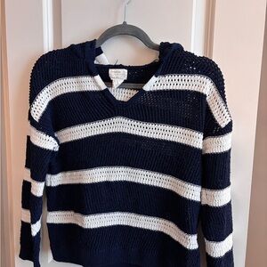 Navy and White Striped Sweater